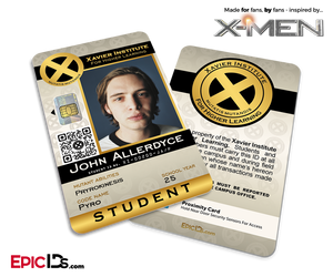 Xavier Institute For Higher Learning 'X-Men' Student ID Card - John Allerdyce / Pyro - Epic IDs