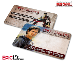 Bruce Campbell Wallet Sized Autograph Cards (Army of Darkness or Burn Notice)