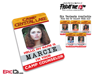 Camp Crystal Lake 'Friday the 13th' Camp Counselor Cosplay Name Badge [Movie Characters]