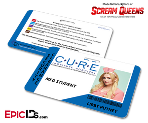 C.U.R.E. 'Scream Queens' Hospital Cosplay Employee ID Name Badge - Libby Putney