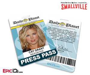 Smallville TV Series Inspired Daily Planet Press Pass - Cat Grant