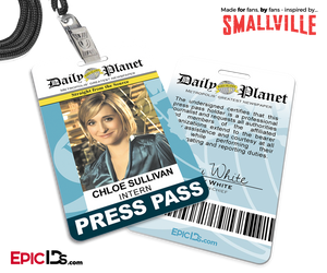 Smallville TV Series Inspired Daily Planet Press Pass - Chloe Sullivan