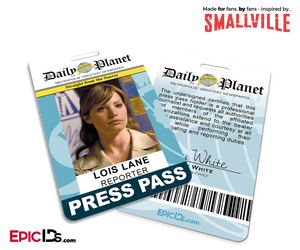 Smallville TV Series Inspired Daily Planet Press Pass - Lois Lane