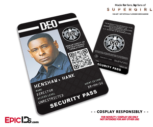 Supergirl TV Series Inspired Department of Extranormal Operations (DEO) Security ID - Hank Henshaw