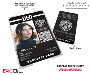 Supergirl TV Series Inspired Department of Extranormal Operations (DEO) Security ID - Lucy Lane