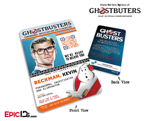 Ghostbusters Reboot Paranormal Investigation Cosplay Name Badge/ID Card - Kevin Beckman