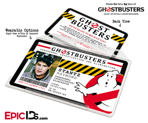 Ghostbusters Paranormal Investigation Cosplay Name Badge/ID Card - Raymond Stantz