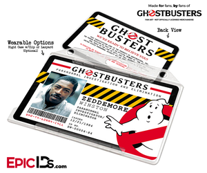 Ghostbusters Paranormal Investigation Cosplay Name Badge/ID Card - Winston Zeddemore