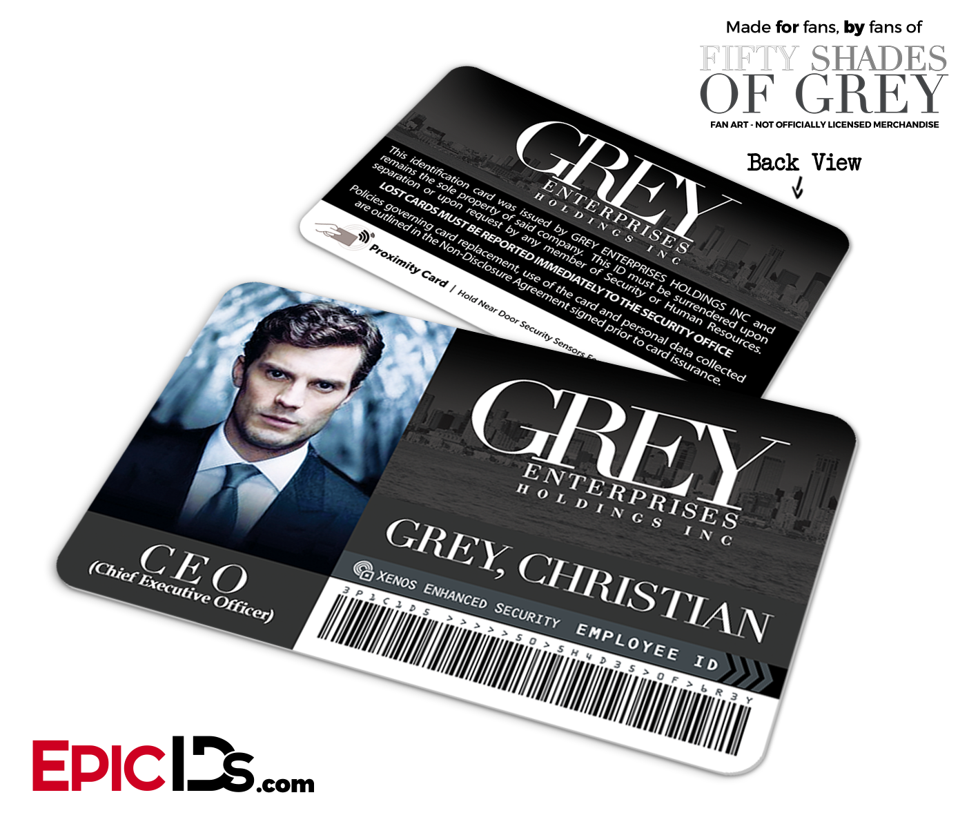 Grey Enterprises 'Fifty Shades Of Grey' Cosplay Employee ID Card - Christian Grey