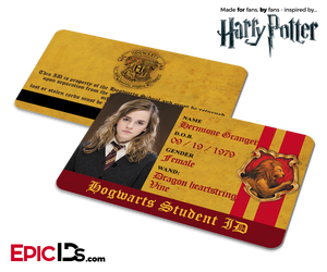 Harry Potter Inspired Hogwarts Student ID (Gryffindor) - Hermione Granger