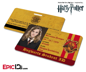 Harry Potter Inspired Hogwarts Student ID (Gryffindor) - Hermione Granger