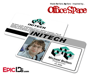 Office Space Inspired Initech Employee ID / Name Badge - Michael Bolton