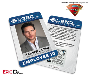 Supergirl TV Series Inspired LORD Industries Employee ID - Maxwell Lord