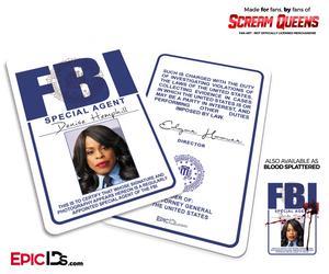 Special Agent 'Scream Queens' Cosplay ID Badge - Denise Hemphill