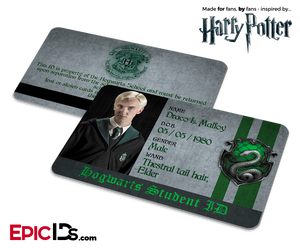 Harry Potter Inspired Hogwarts Student ID (Slytherin) - Draco Malfoy