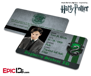 Harry Potter Inspired Hogwarts Student ID (Slytherin) - Tom Riddle
