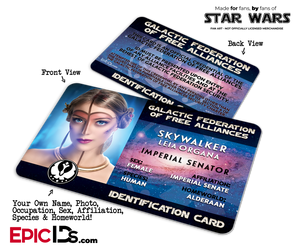Star Wars Inspired Galactic Alliance Identification Card [Photo Personalized]