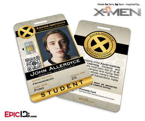 Xavier Institute For Higher Learning 'X-Men' Student ID Card - John Allerdyce / Pyro