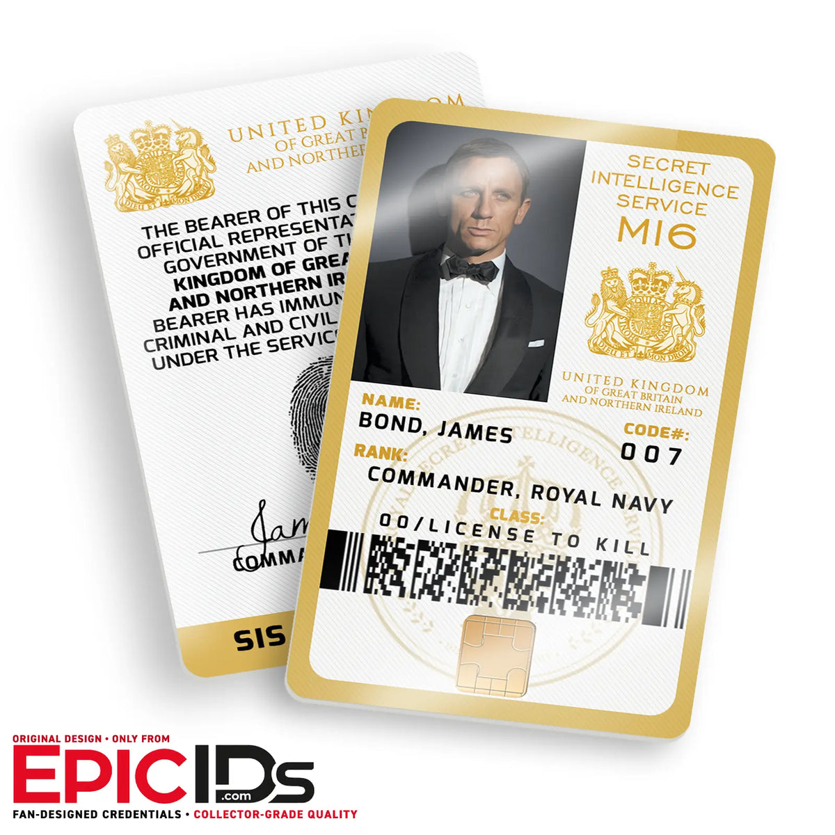 James Bond 007 MI6 Secret Intelligence ID | EpicIDs