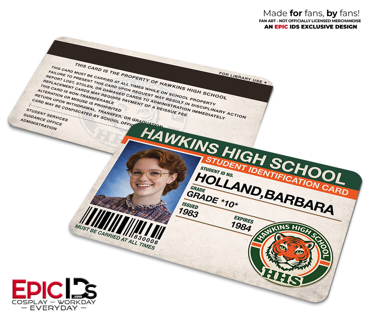 Barbara Holland Student ID Badge – Hawkins High School – Stranger Things (Season 1)
