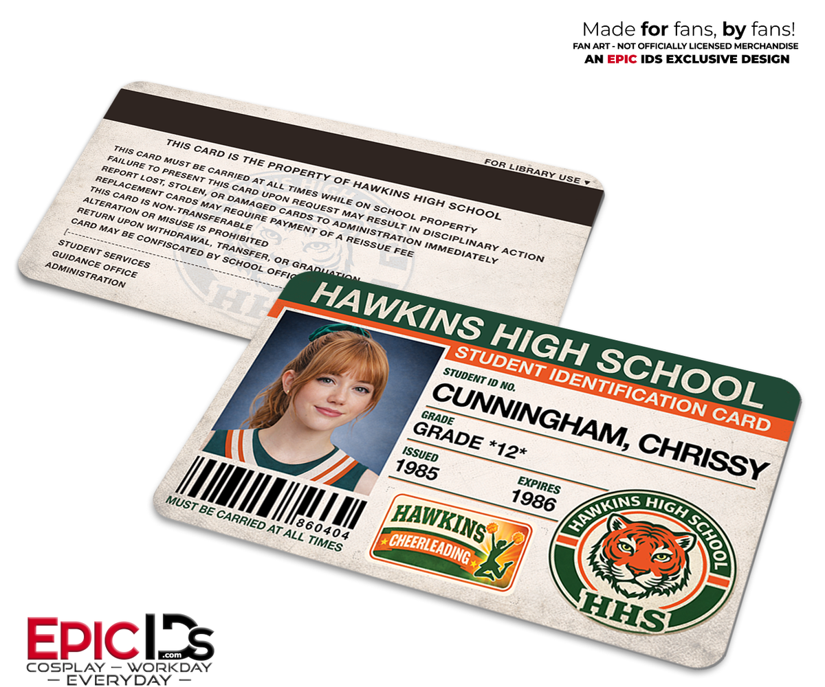 Chrissy Cunningham Student ID Badge – Hawkins High School – Stranger Things (Season 4)