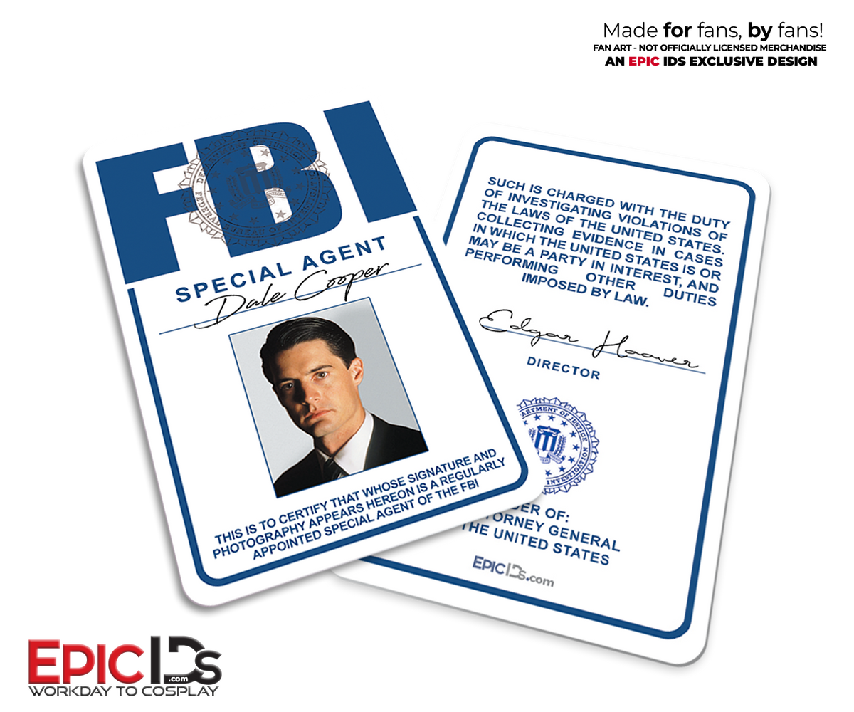 Twin Peaks FBI Special Agent ID Badge – Dale Cooper Cosplay Prop