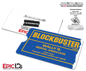 Wallace "Wally" Richie Blockbuster ID Badge – The Man Who Knew Too Little Cosplay Prop