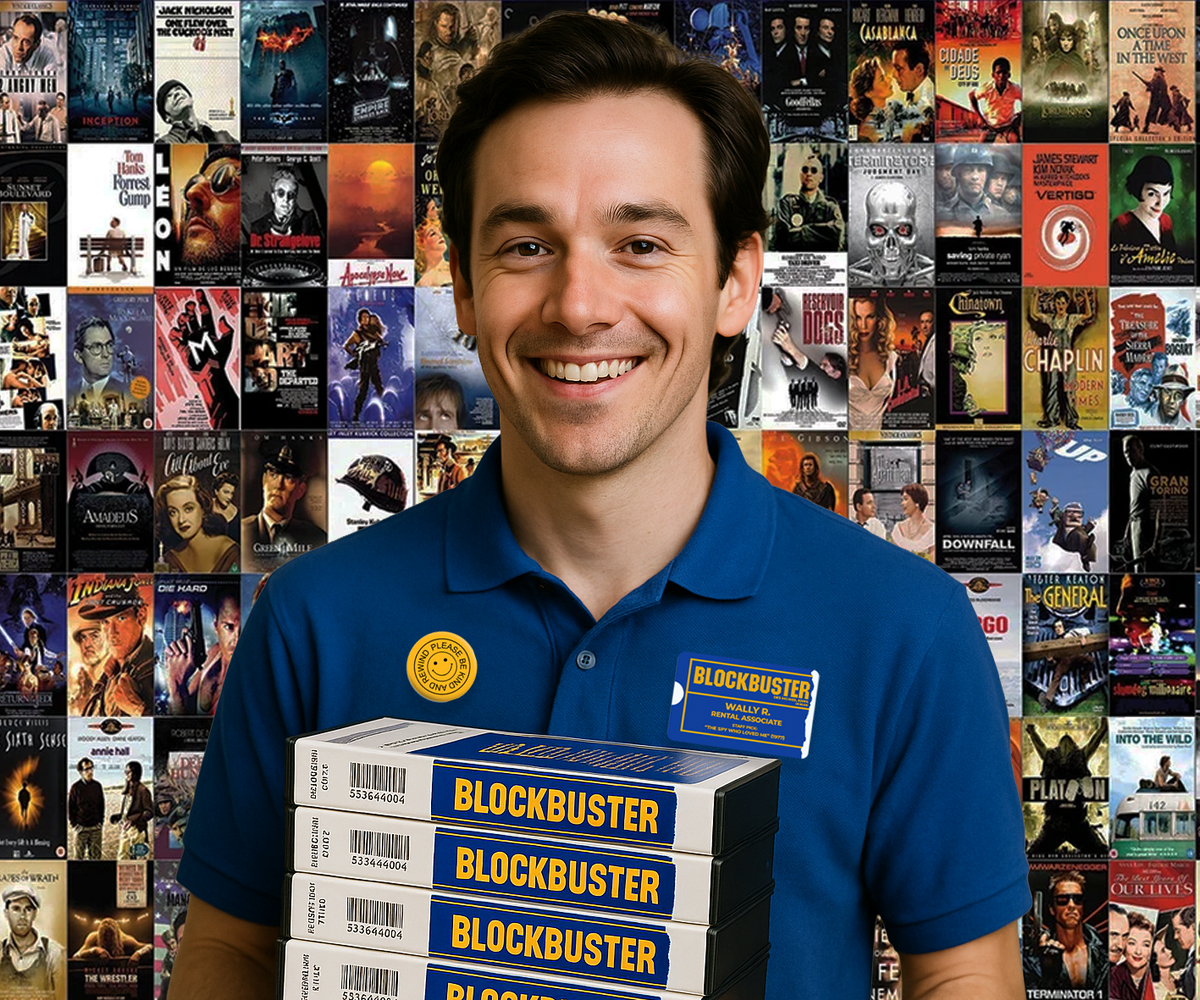 Wallace &quot;Wally&quot; Richie Blockbuster ID Badge – The Man Who Knew Too Little Cosplay Prop