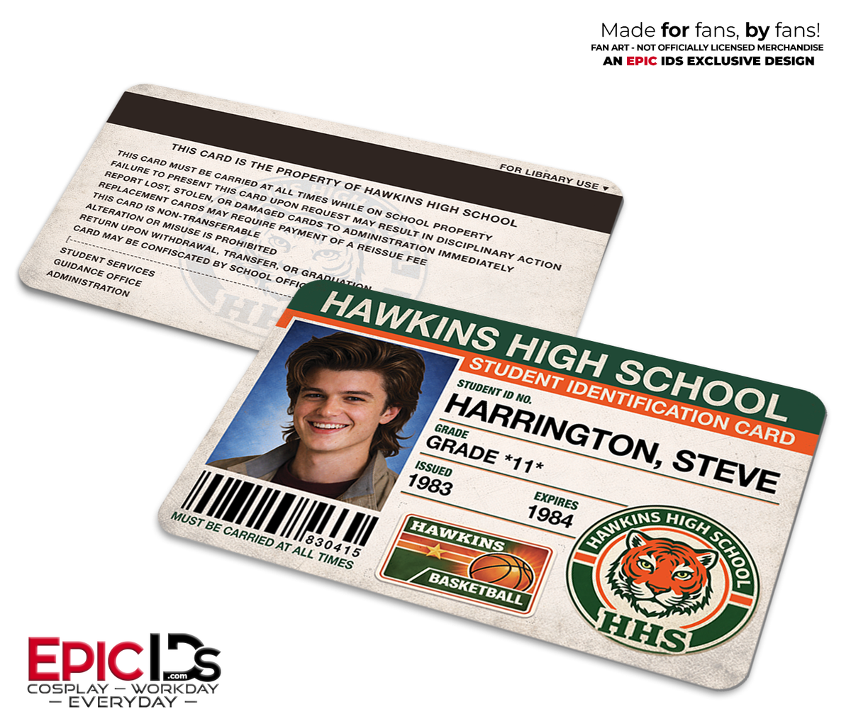 Steve Harrington Student ID Badge – Hawkins High School – Stranger Things (Season 1)