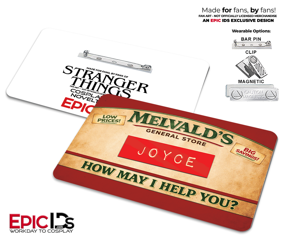 Joyce Byers Melvald’s General Store Name Badge – Stranger Things