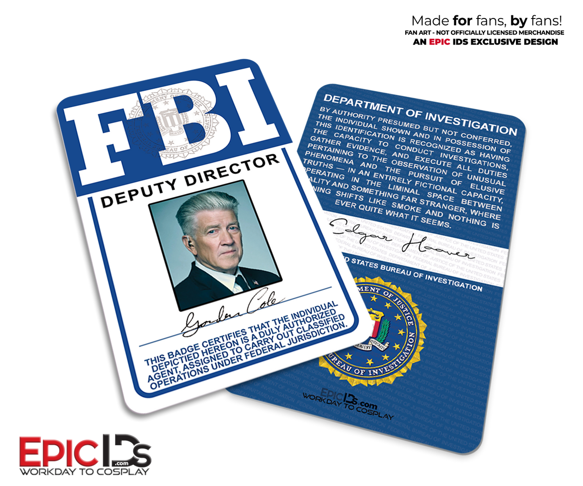 Gordon Cole FBI ID – Twin Peaks Cosplay Badge – TV Mystery Series ...