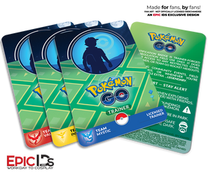 Pokemon GO Inspired Team Mystic, Valor or Instinct Trainer ID Card