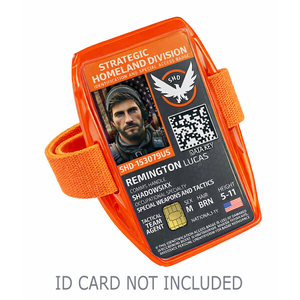 Orange Reflective Armband ID Holder (ID Not Included)