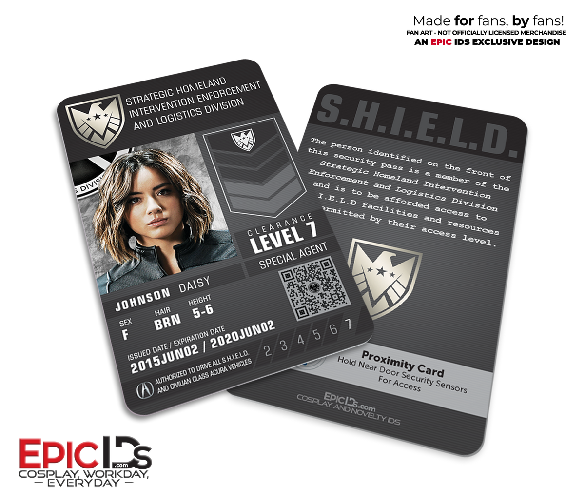 Agents of SHIELD Inspired 'Real' SHIELD Agent ID - Daisy Johnson
