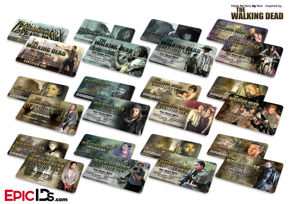 AMC&#39;s The Walking Dead Inspired Certified Fan ID Card [Personalized] - Epic IDs