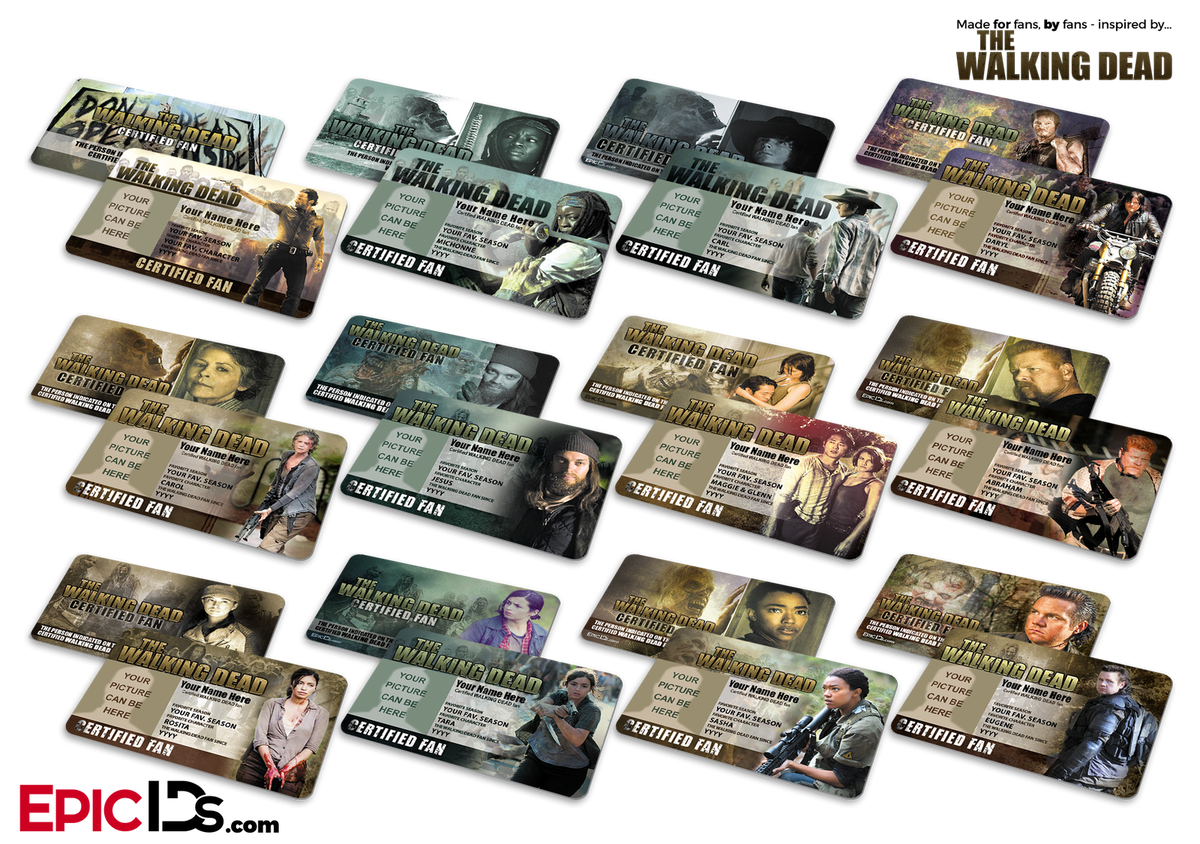 AMC&#39;s The Walking Dead Inspired Certified Fan ID Card [Photo Personalized] - Epic IDs