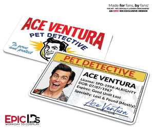 Ace Ventura ID Badge – V.E.N.T.U.R.A. Pet Detective – Cosplay Prop