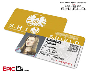 Agents of SHIELD Inspired Classic SHIELD Agent ID — Jemma Simmons