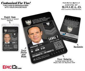 Agents of SHIELD Inspired 'Real' SHIELD Agent ID — Photo Personalized