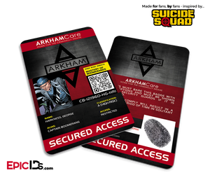 Arkham Asylum 'Suicide Squad' Classic Comic Inmate ID Card - Captain B