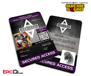 Arkham Asylum 'Suicide Squad' Classic Comic Inmate ID Card - Deadshot
