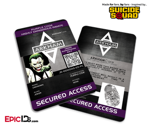 Arkham Asylum 'Suicide Squad' Classic Comic Inmate ID Card - Joker