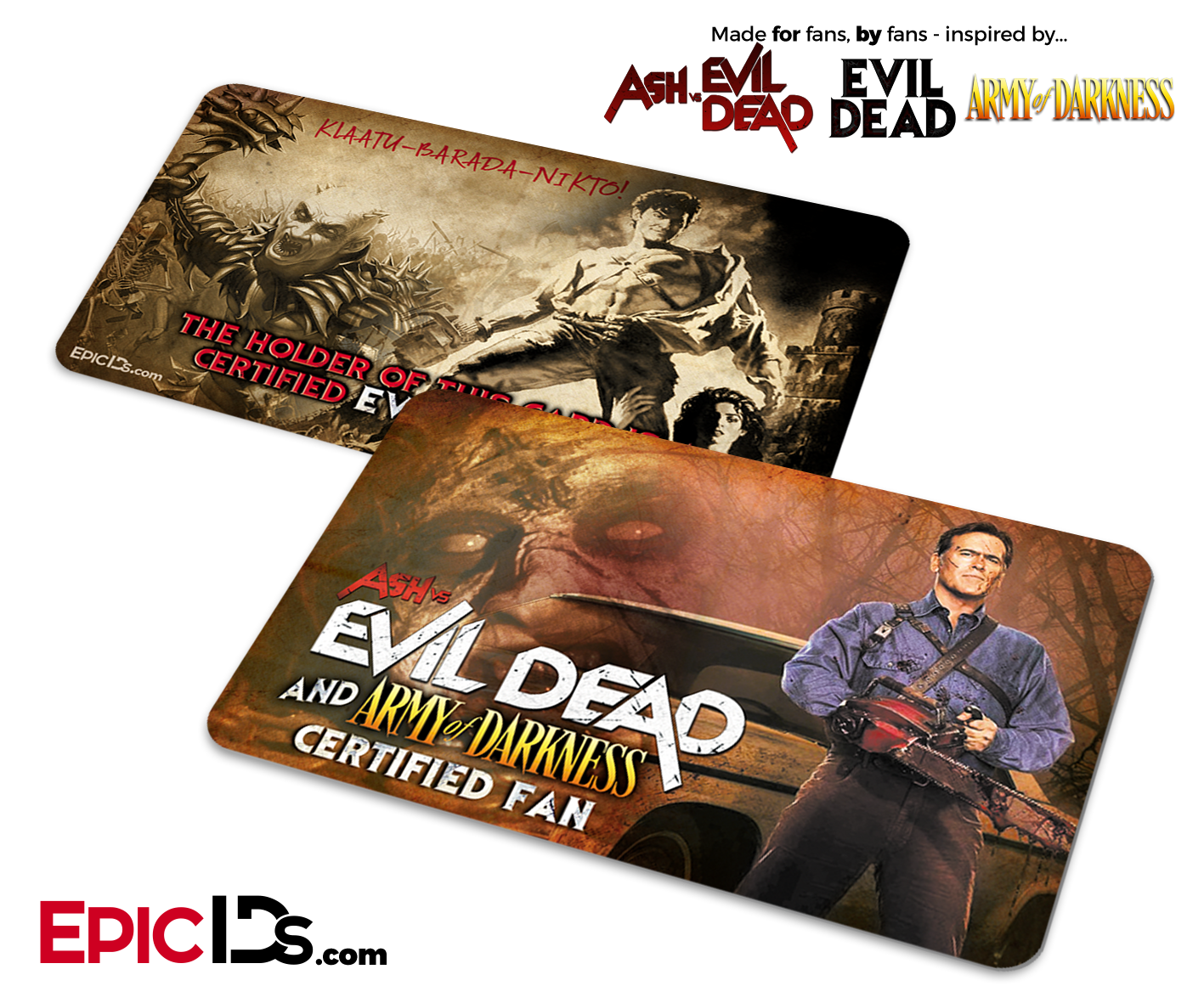 Ash vs Evil Dead & Army of Darkness Certified Fan Card - Epic IDs