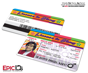 Austin Powers License to Shag Novelty ID Card - Shagadelic Cosplay Edition