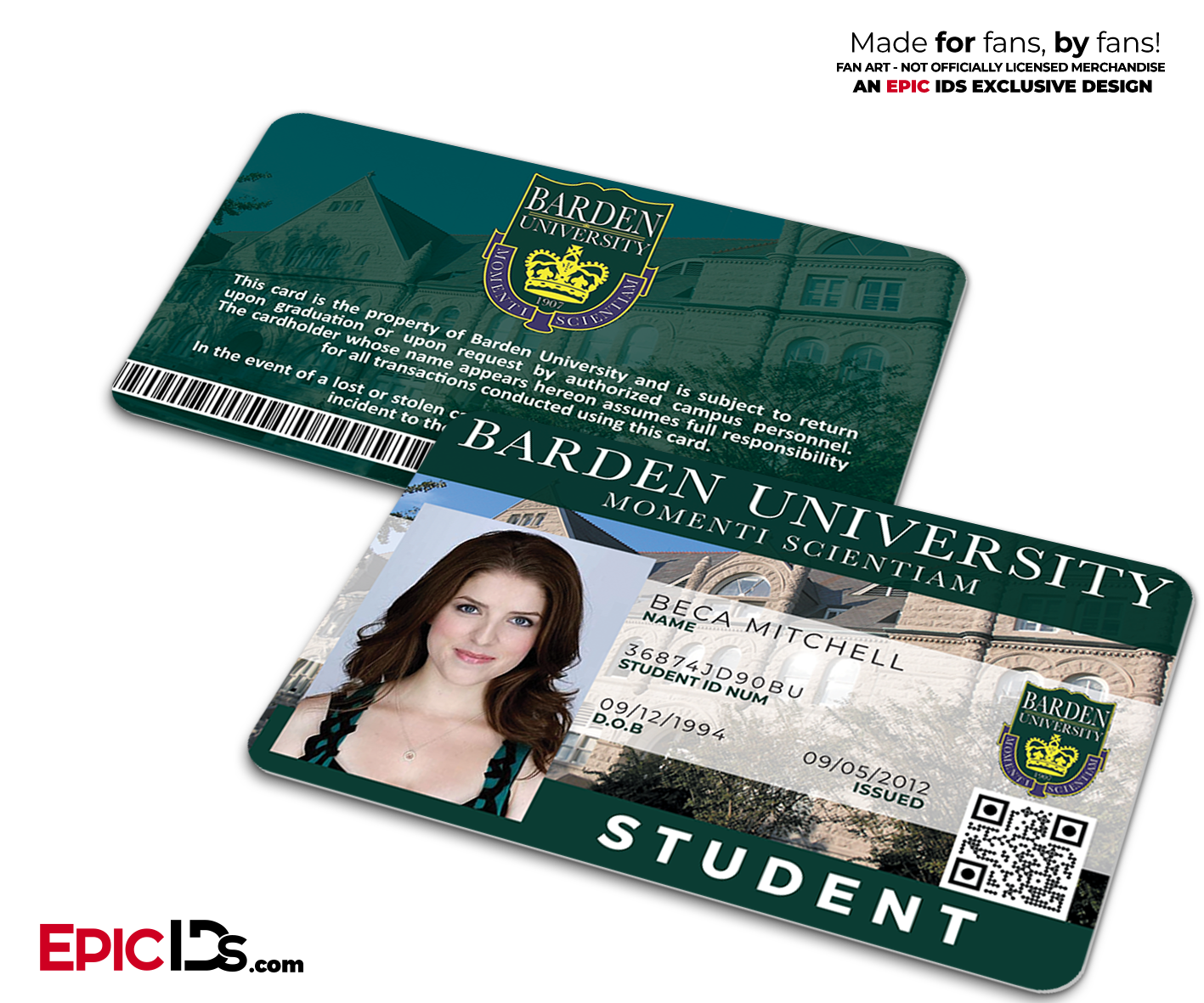 Barden University Student ID - Beca Mitchell