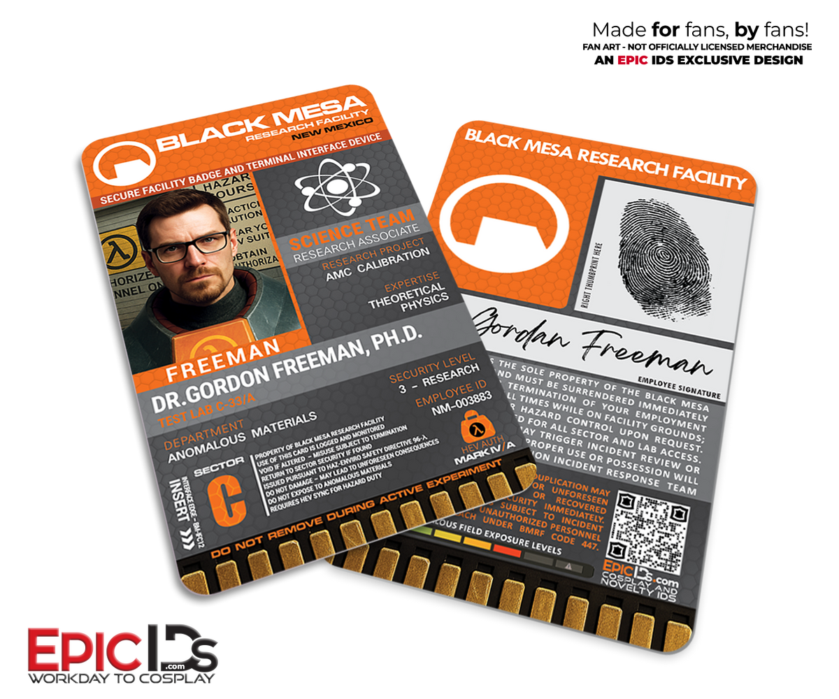 Gordon Freeman Science Team ID Badge — Black Mesa Research Facility, Half-Life