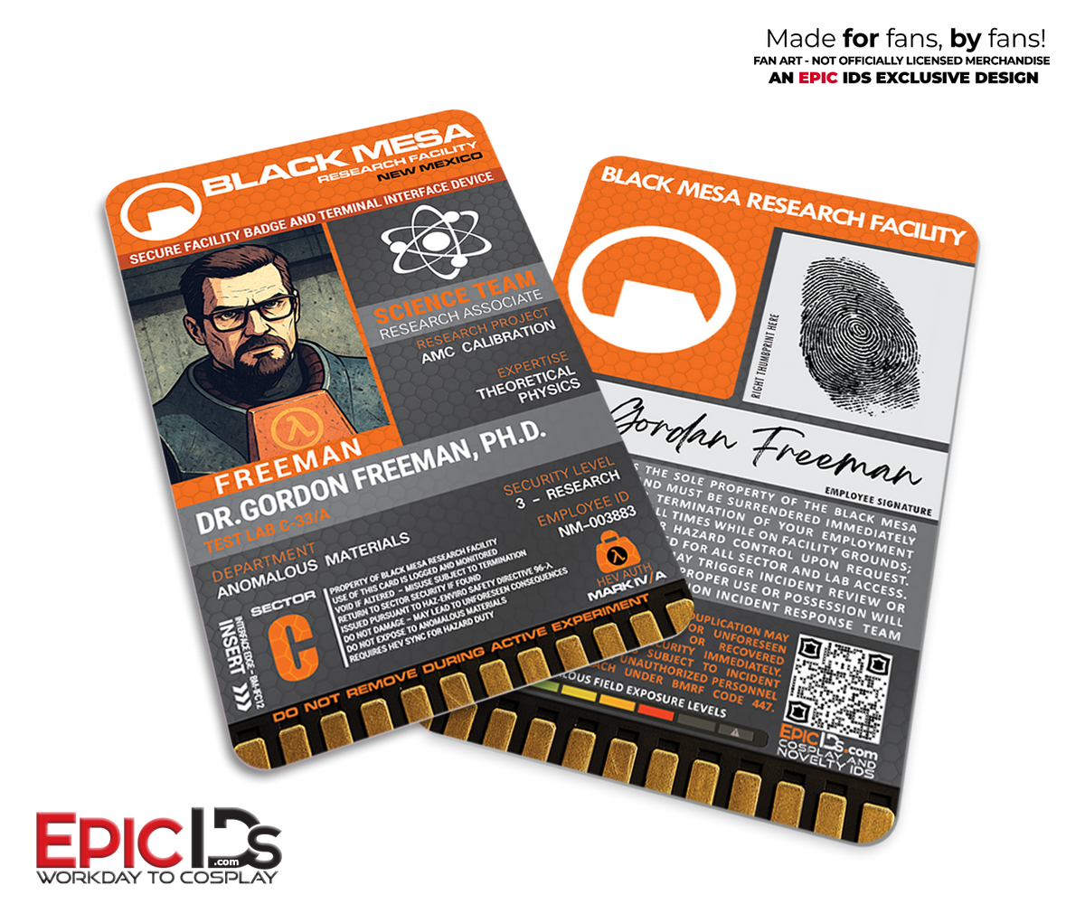 Gordon Freeman Science Team ID Badge — Black Mesa Research Facility, Half-Life