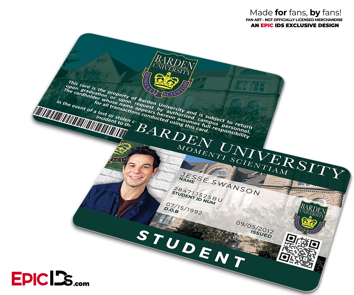 Barden University Student ID - Jesse Swanson - Epic IDs