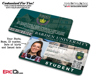 Barden University Student ID — Photo Personalized
