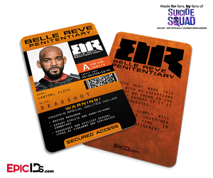 Belle Reve Penitentiary 'Suicide Squad' Inmate ID Card - Deadshot / Floyd Lawton
